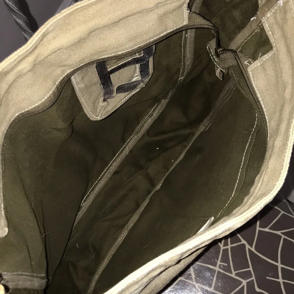 UNISEX Large utility wash canvas messenger bag